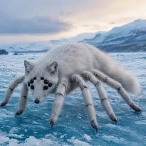 Arctic fox + Tarantula
